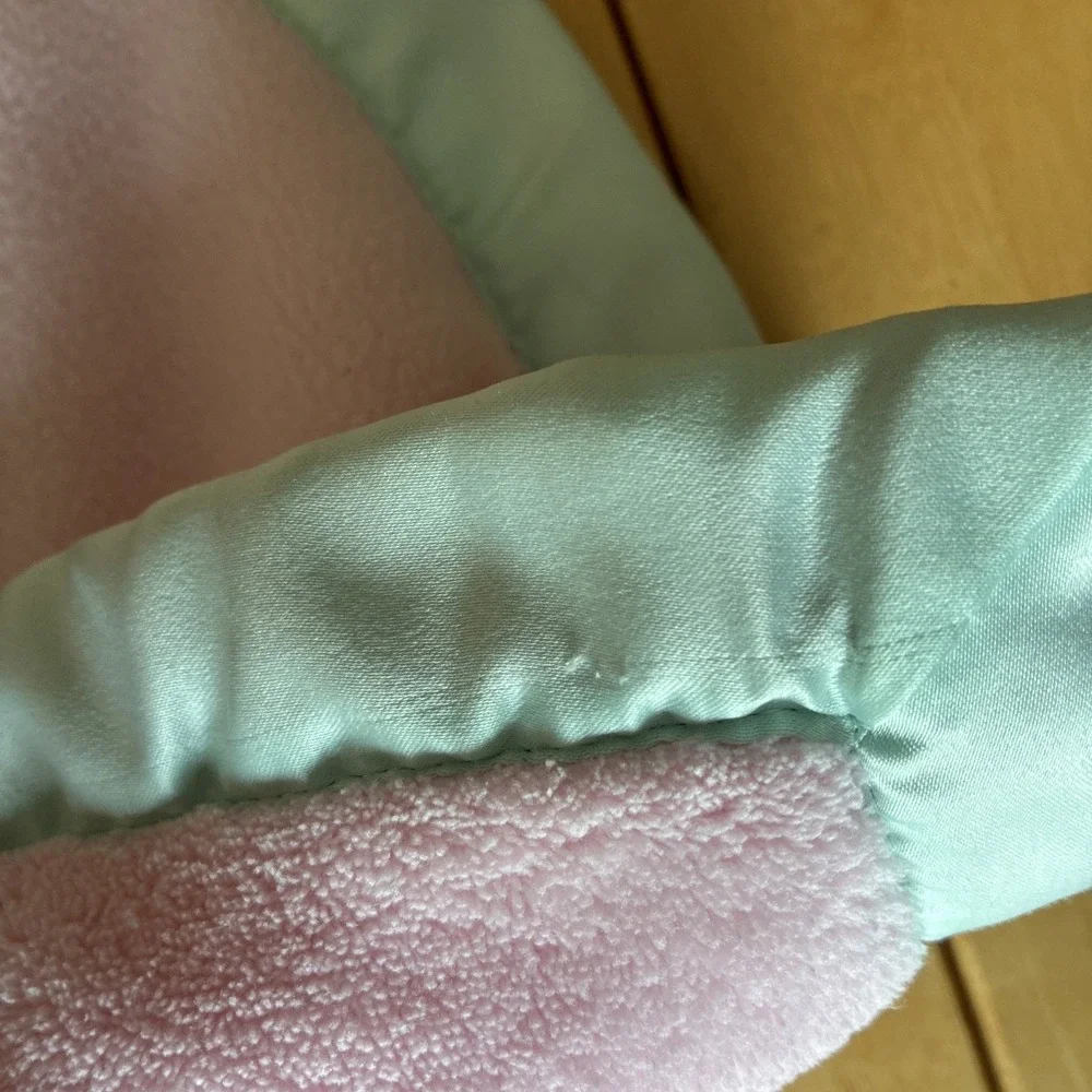 Just Born You Are Magical Pink Plush Unicorn Satin Trim Baby Blanket Lovey